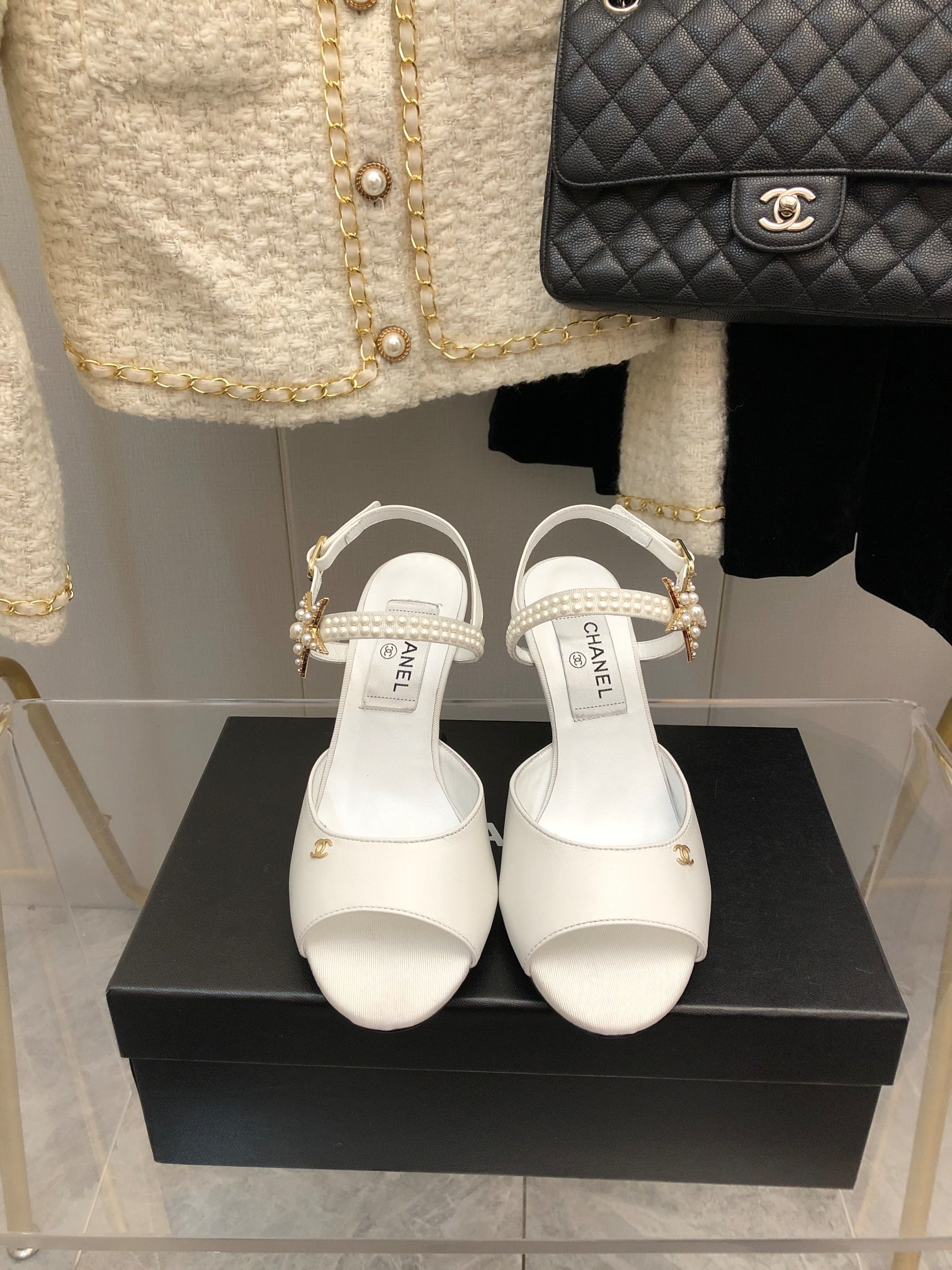 Chanel Sandals White For Women, Women’s Shoes