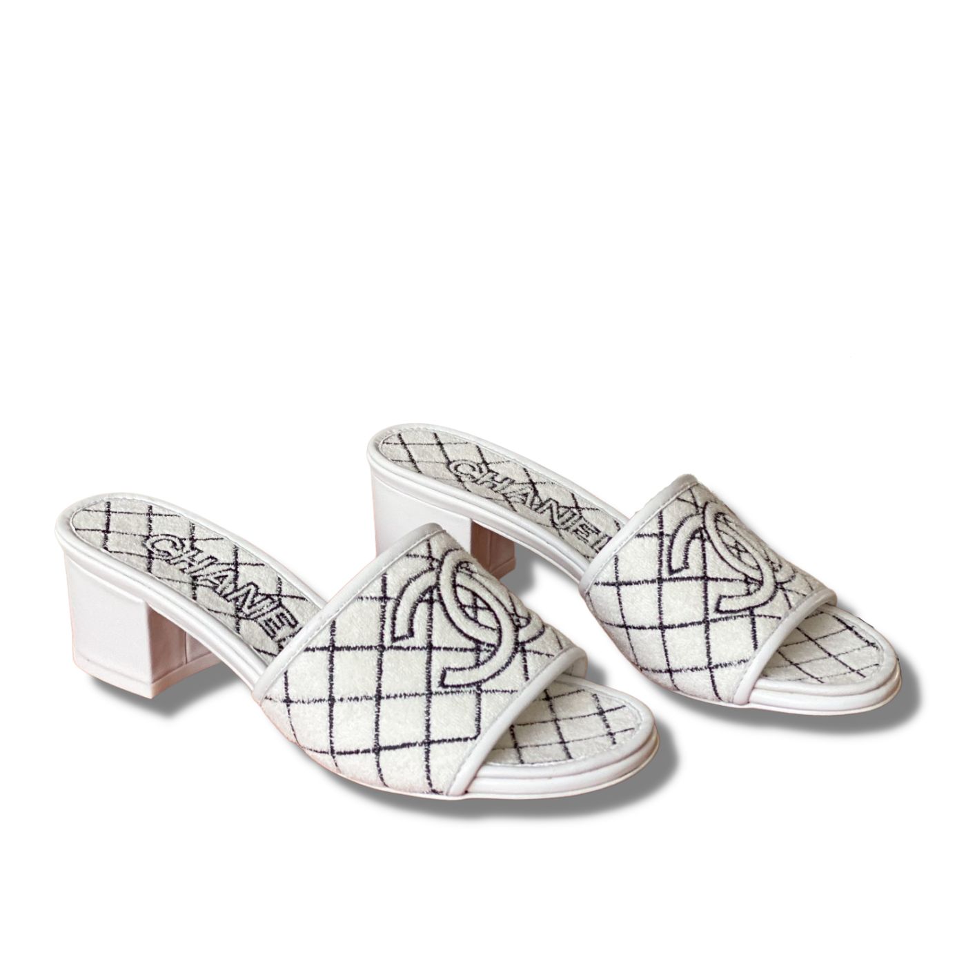 Chanel Sandals White For Women 1.77in/4.5cm