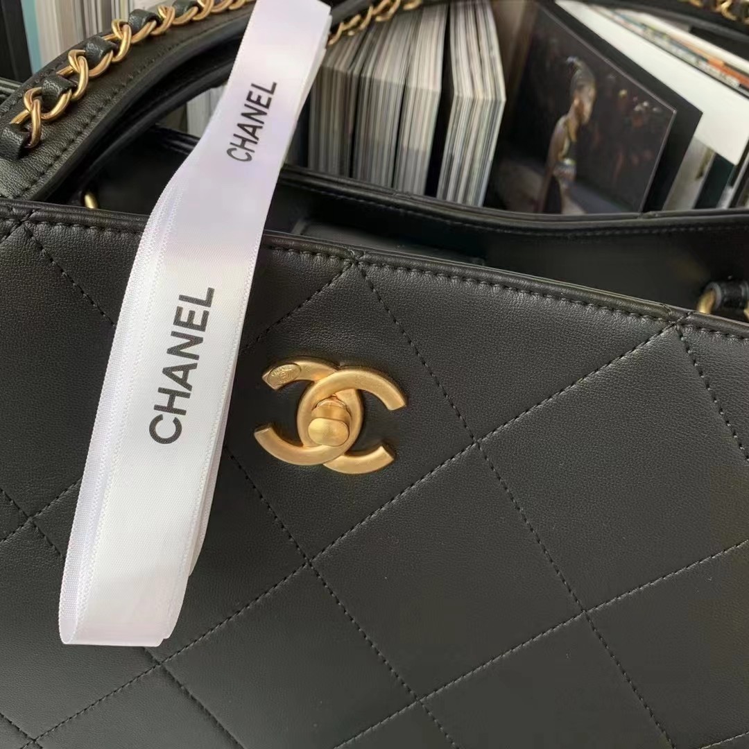 Chanel Shopping Bag Black For Women, Women’s Bags 14.4in/37cm AS3508 94305