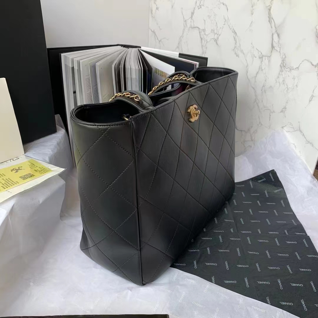 Chanel Shopping Bag Black For Women, Women’s Bags 14.4in/37cm AS3508 94305