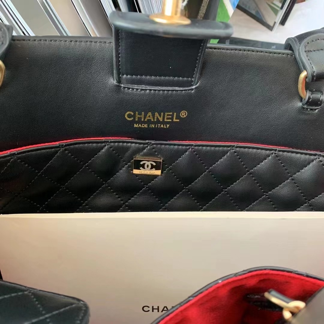 Chanel Shopping Bag Black For Women, Women’s Bags 14.4in/37cm AS3508 94305