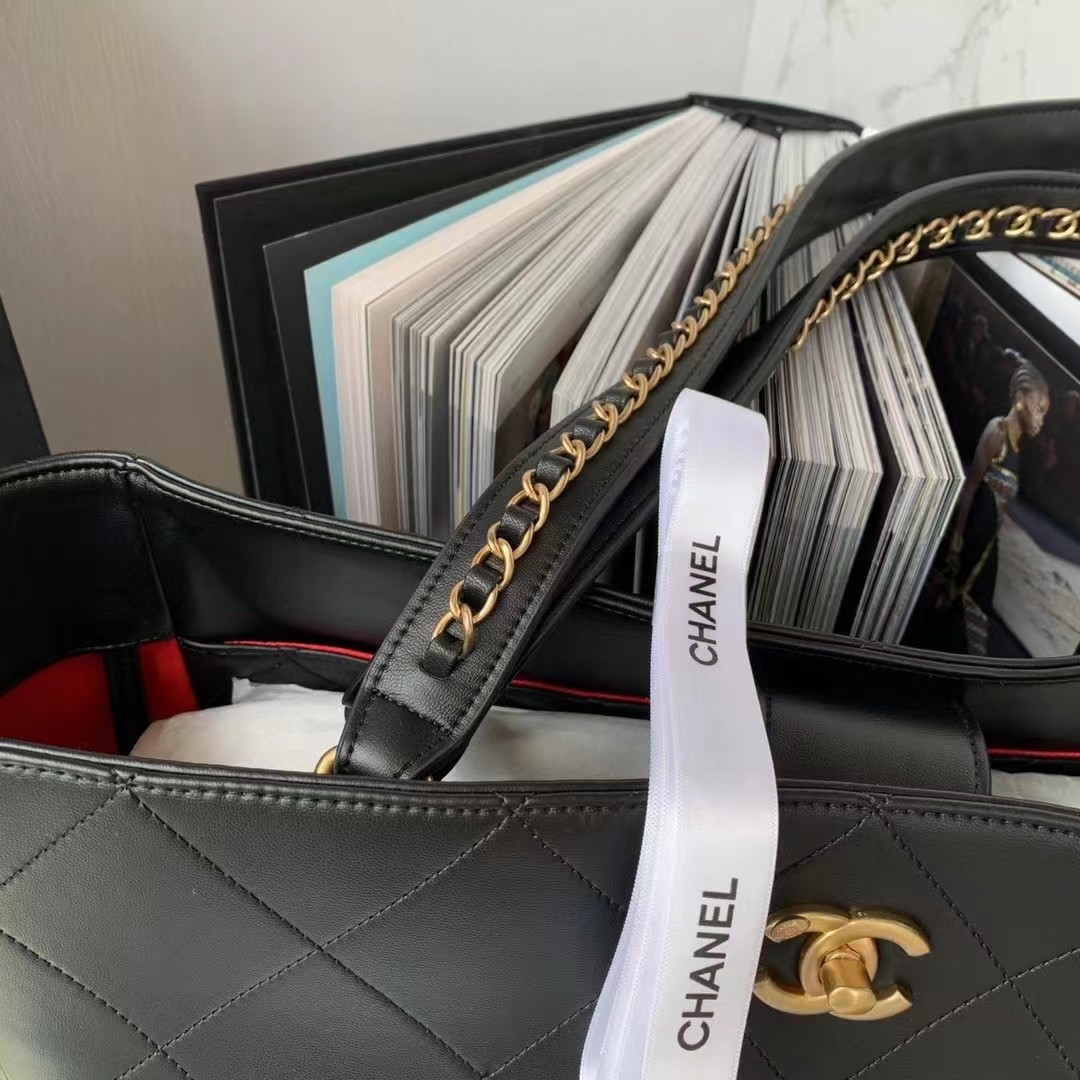 Chanel Shopping Bag Black For Women, Women’s Bags 14.4in/37cm AS3508 94305