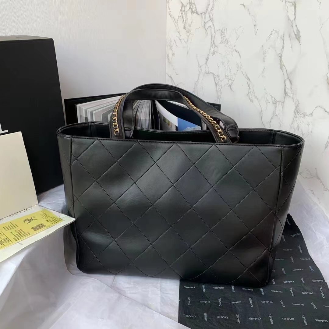 Chanel Shopping Bag Black For Women, Women’s Bags 14.4in/37cm AS3508 94305