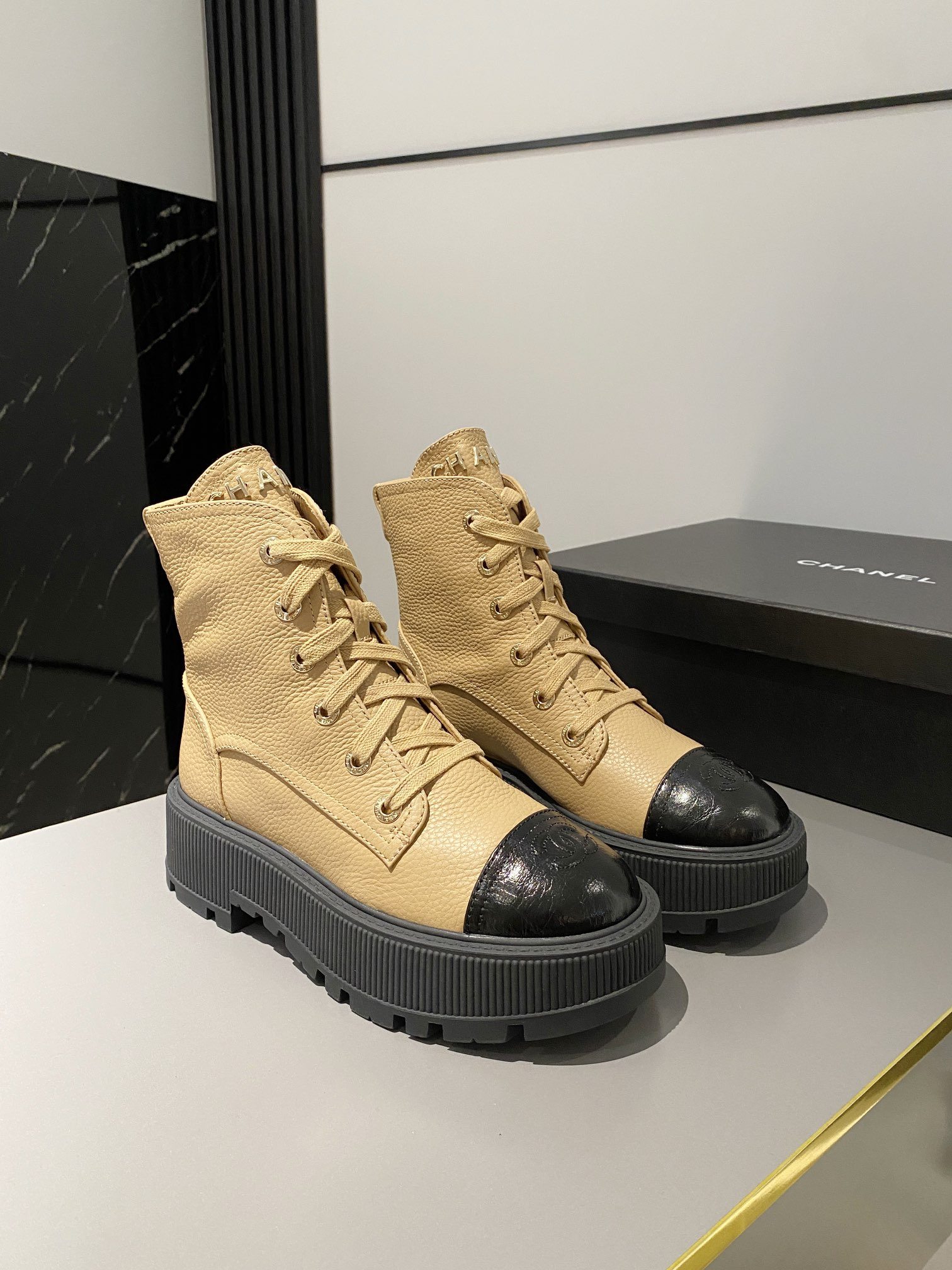 Chanel Short Boots Brown For Women