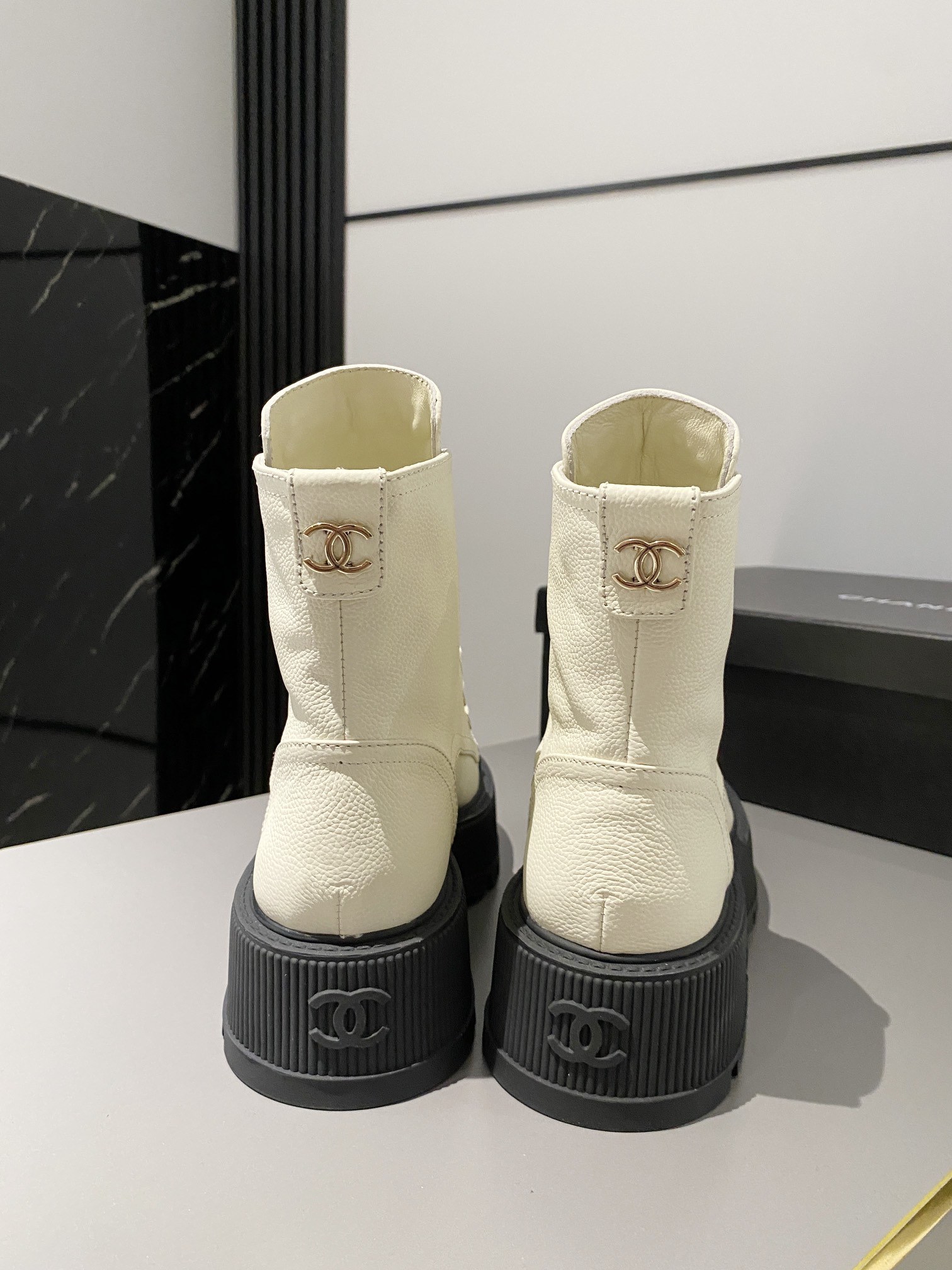 Chanel Short Boots White For Women