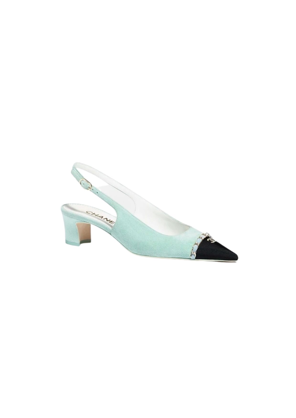 Chanel Sling-Black Light Blue For Women G39643 Y56380 K5799