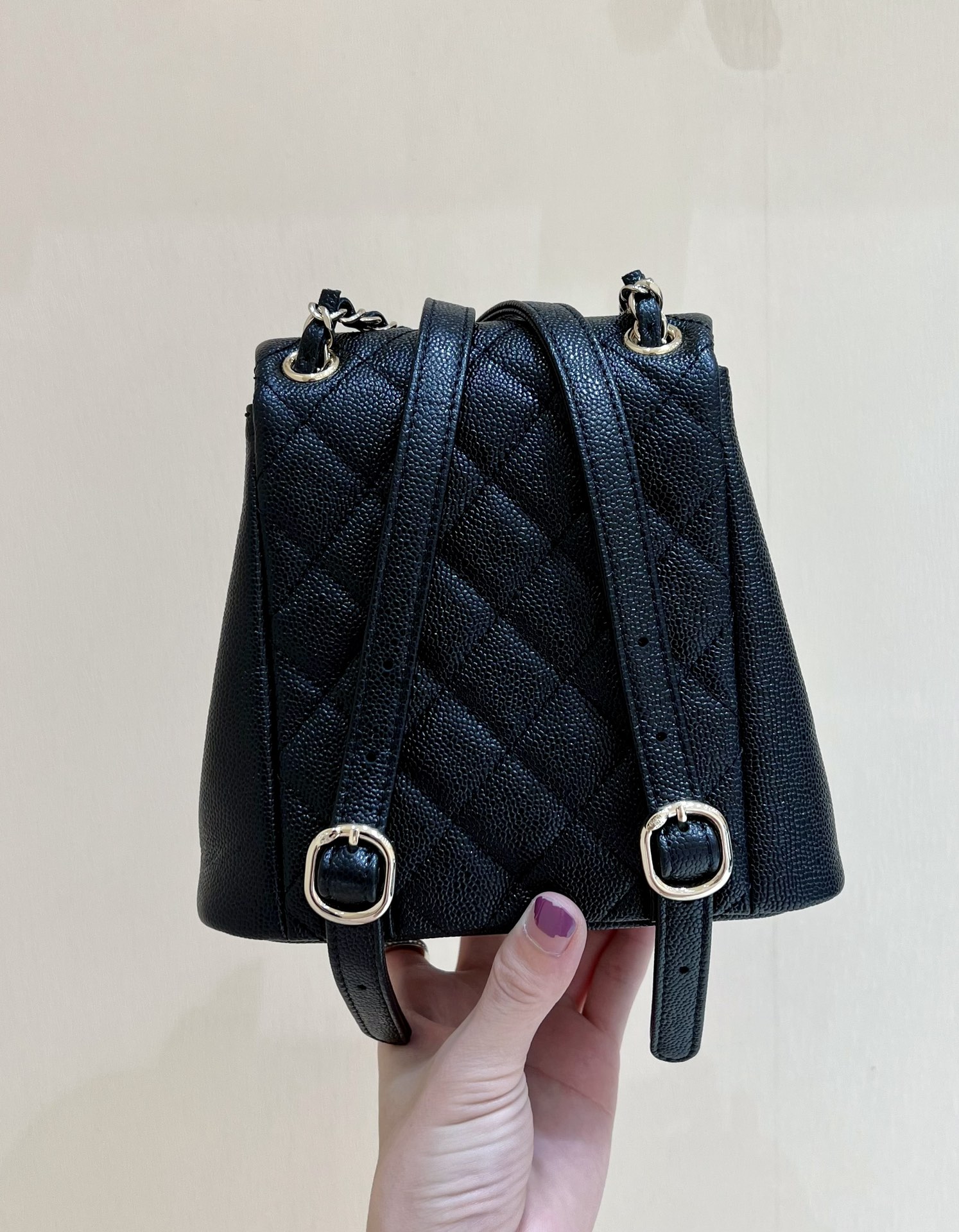 Chanel Small Backpack Bag Pink/Brown/Balck For Women 6.8 in / 17.5 cm AS3787 N