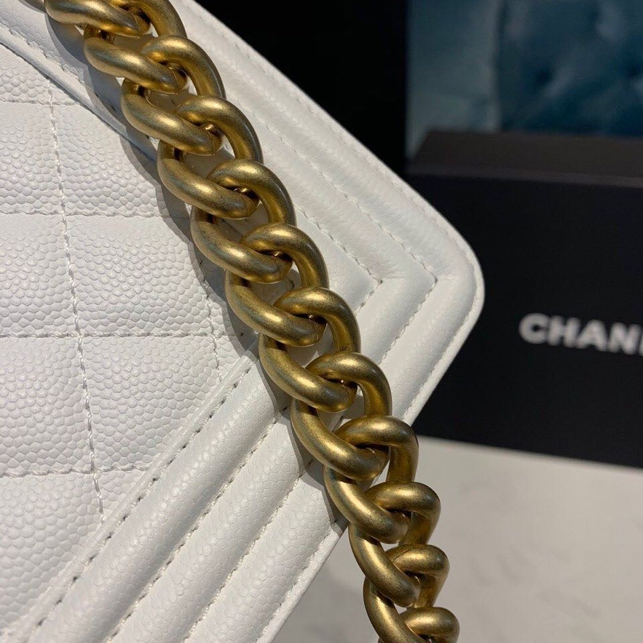 Chanel Small Boy Handbag White For Women, Women’s Bags, Shoulder And Crossbody Bags 7.8in/20cm