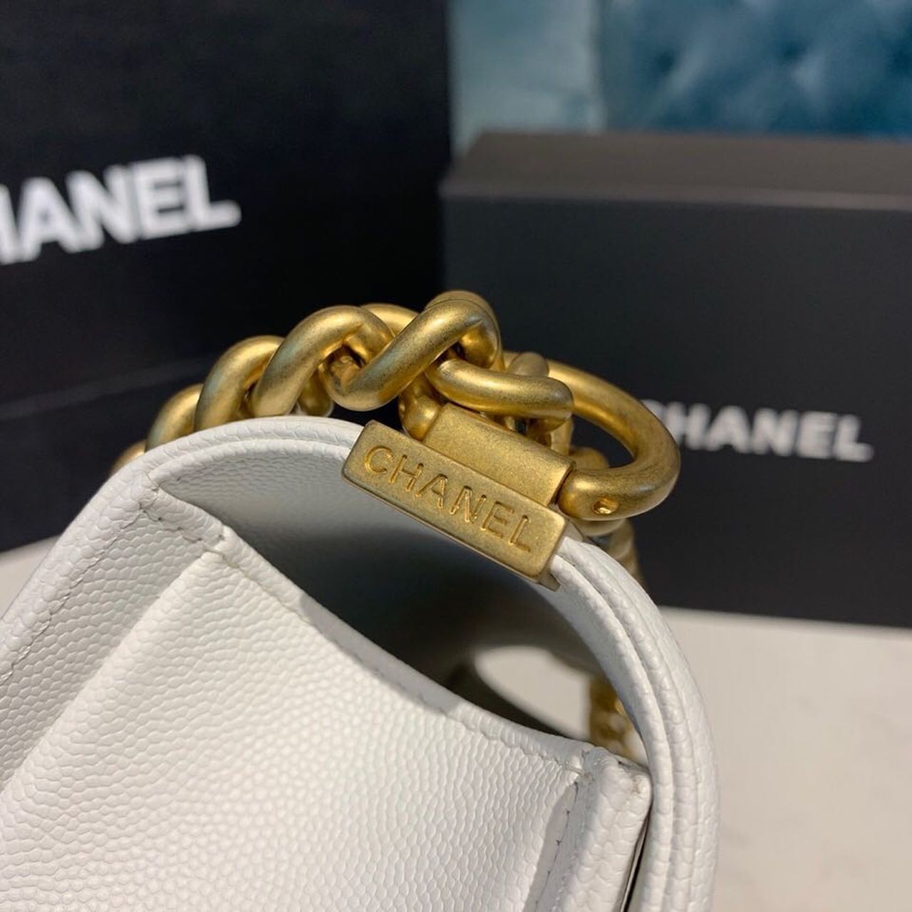 Chanel Small Boy Handbag White For Women, Women’s Bags, Shoulder And Crossbody Bags 7.8in/20cm