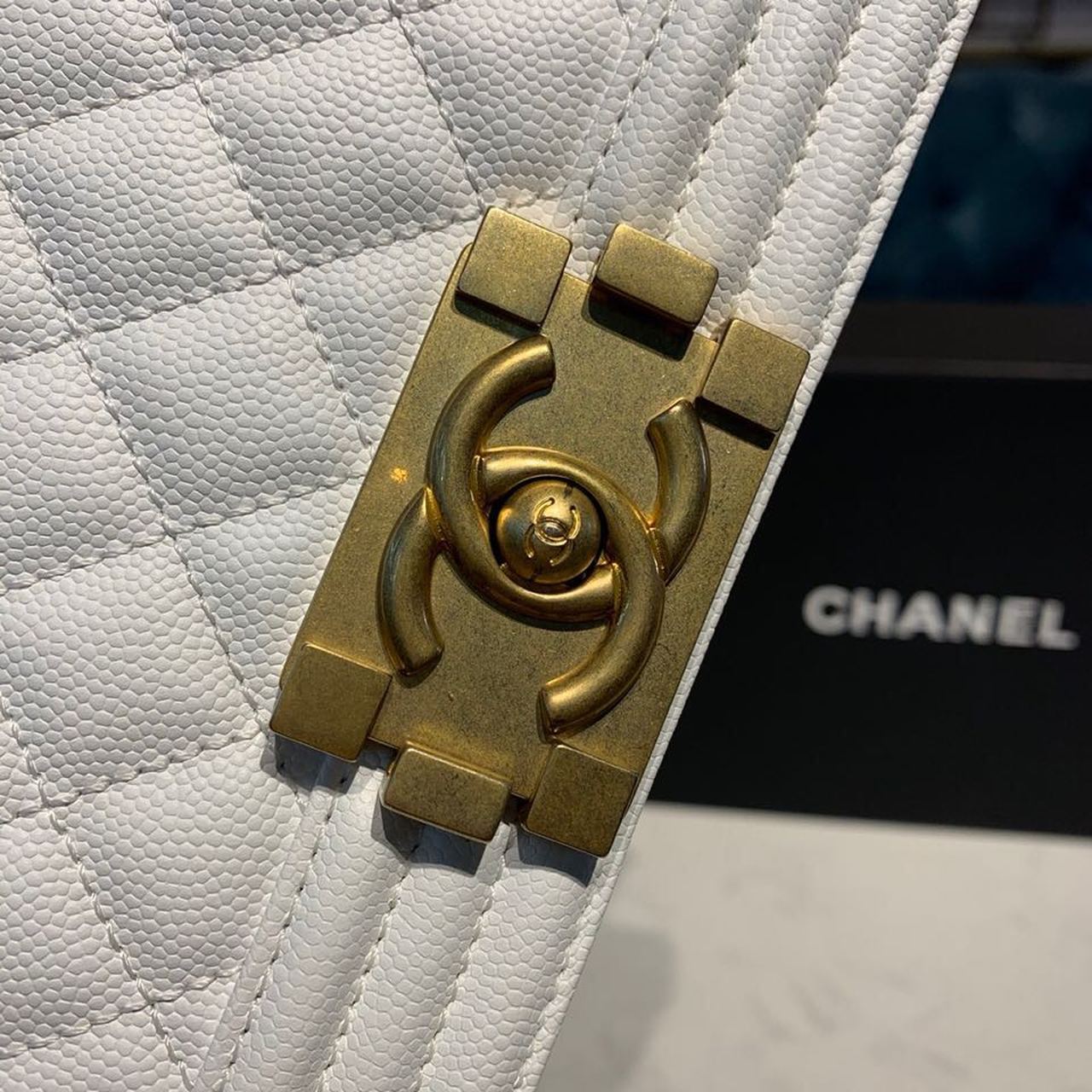 Chanel Small Boy Handbag White For Women, Women’s Bags, Shoulder And Crossbody Bags 7.8in/20cm