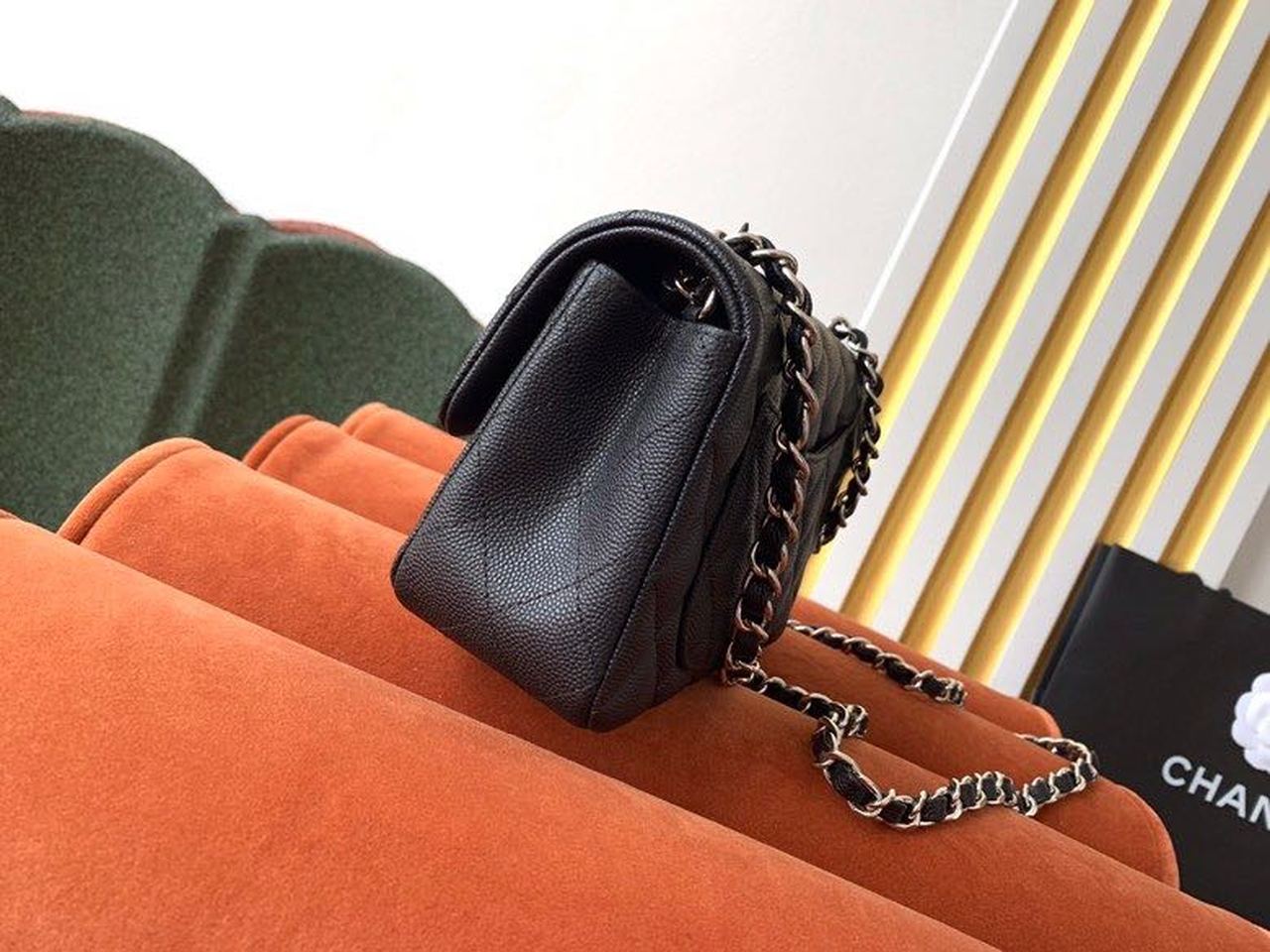 Chanel Small Classic Handbag Silver Toned Hardware Black For Women, Women’s Bags, Shoulder and Crossbody Bags 7.8in/20cm