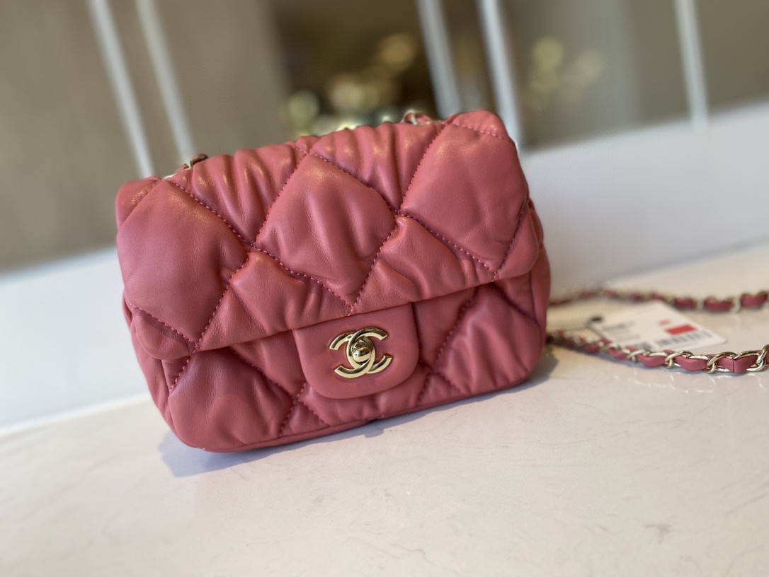 Chanel Small Flap Bag Gold Hardware Pink For Women, Women’s Handbags, Shoulder Bags 7.5in/19cm