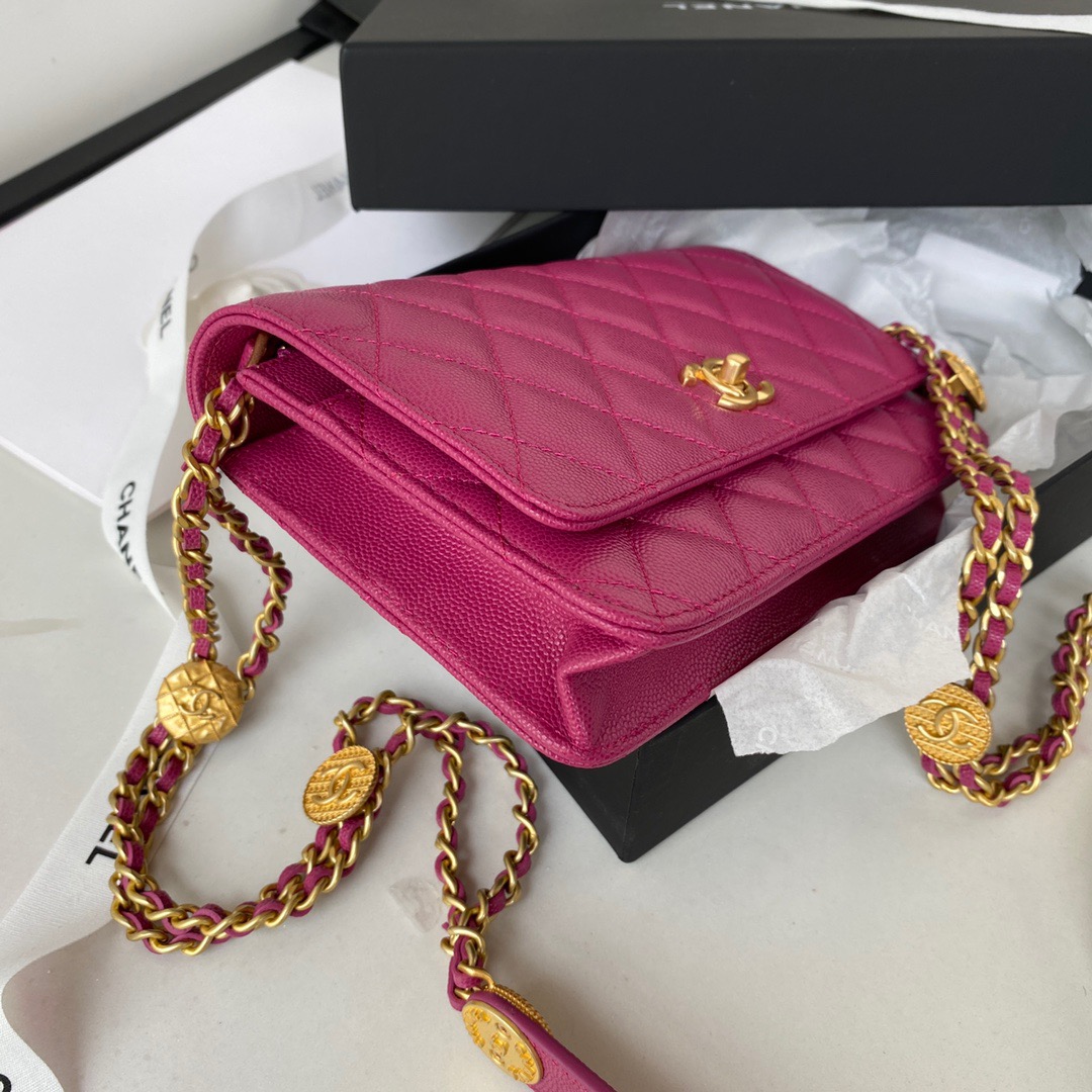 Chanel Small Flap Bag Gold Hardware Plum For Women, Women’s Handbags, Shoulder Bags 7.5in/19cm AP2840