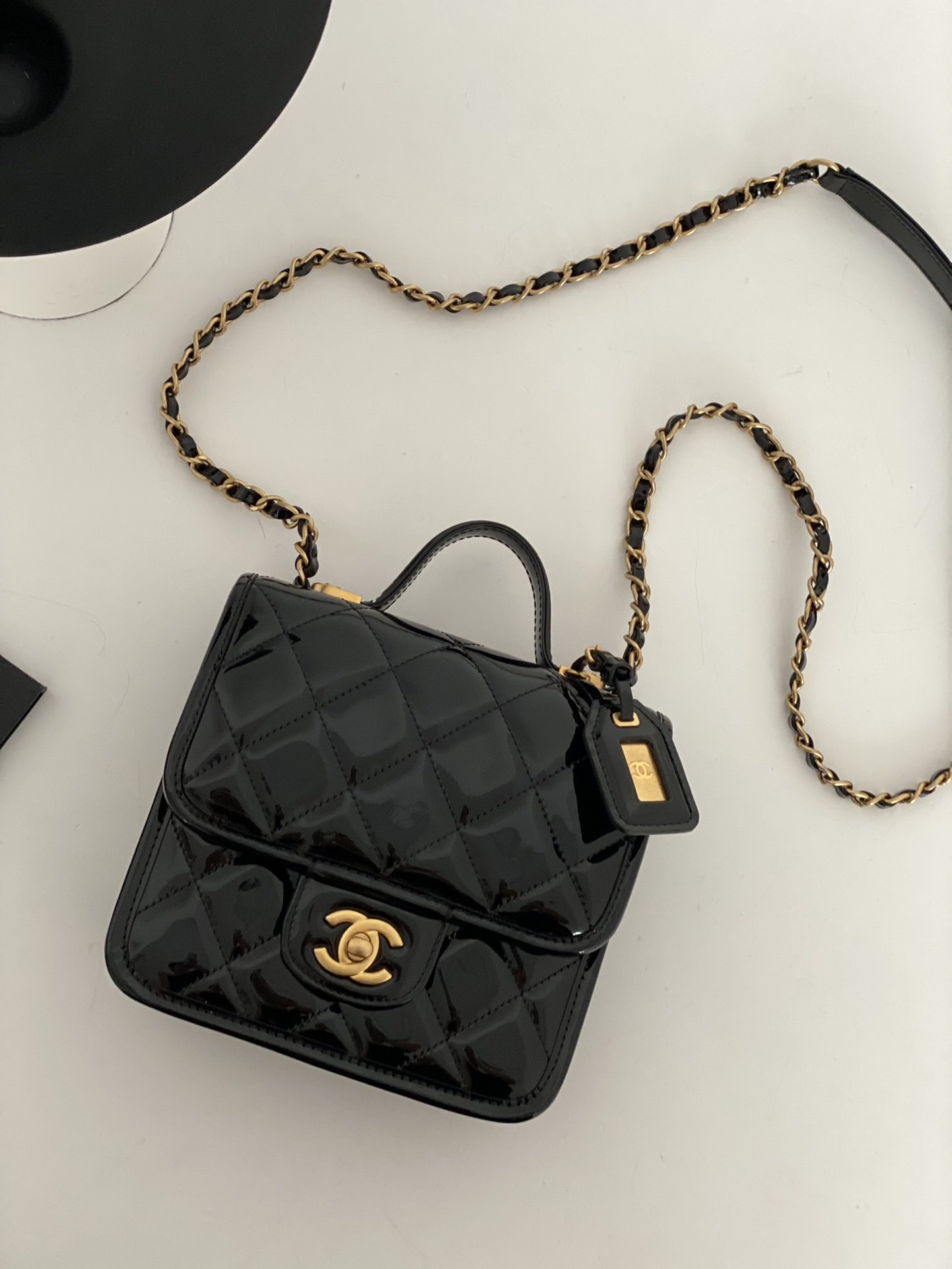 Chanel Small Flap Bag With Top Handle Black For Women, Women’s Bags 8.1in/20.5cm AS3652 94305