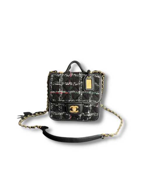 Chanel Small Flap Bag With Top Handle Black For Women 8in/20.5cm
