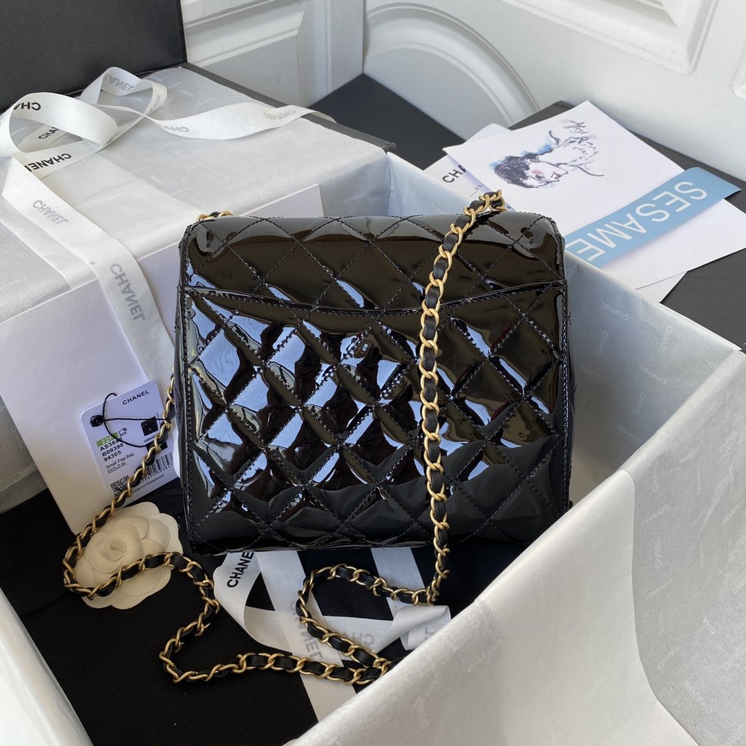 Chanel Small Floor Pack Black For Women, Women’s Bags 7.6in/19.5cm AS3649 94305