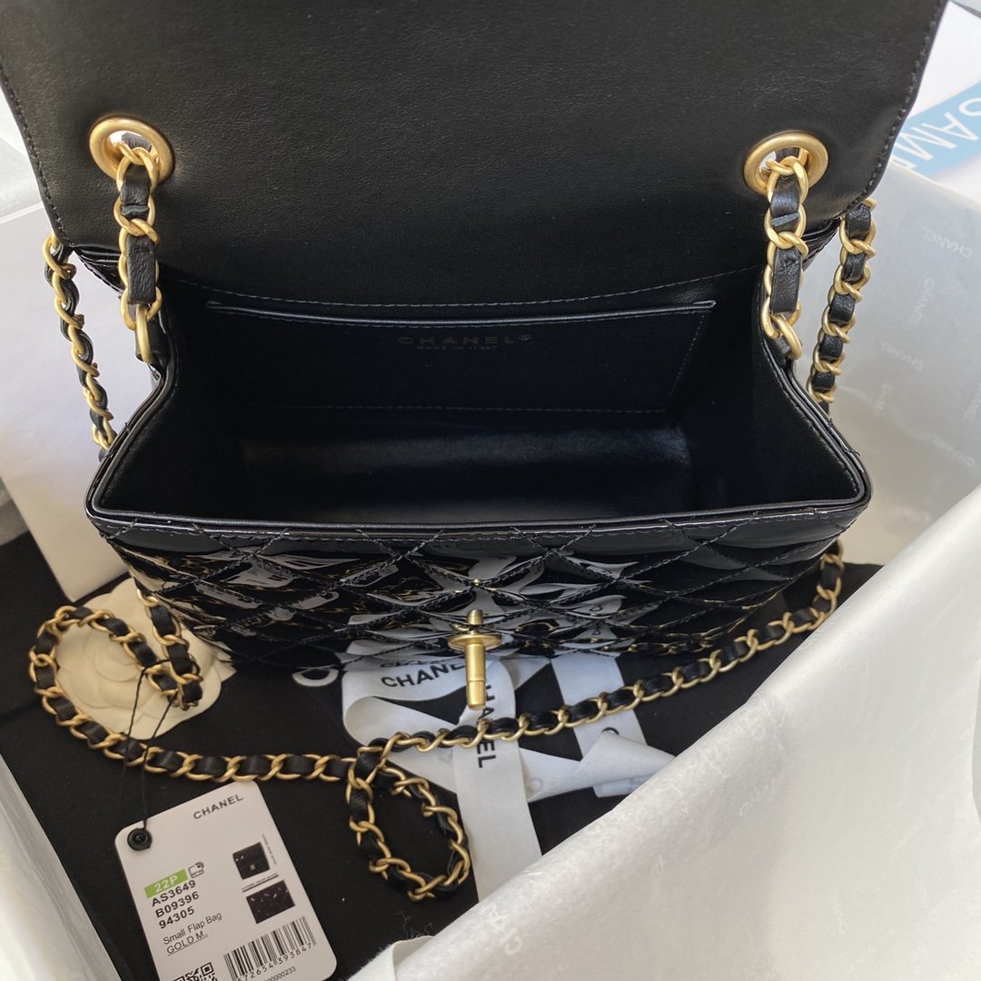 Chanel Small Floor Pack Black For Women, Women’s Bags 7.6in/19.5cm AS3649 94305