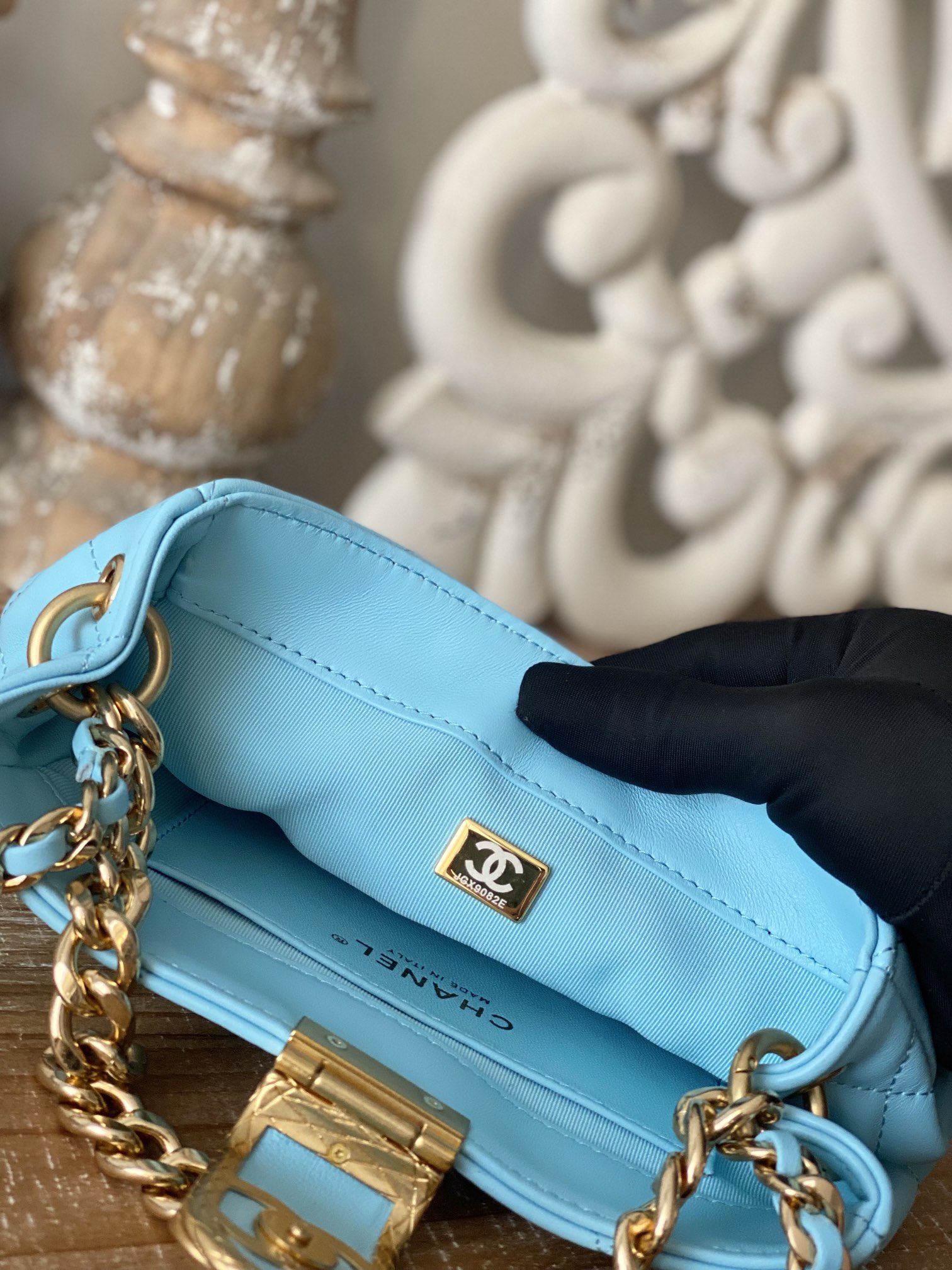 Chanel Small Hobo Bag Gold Hardware Blue For Women, Women’s Handbags, Shoulder Bags 7.5in/19cm
