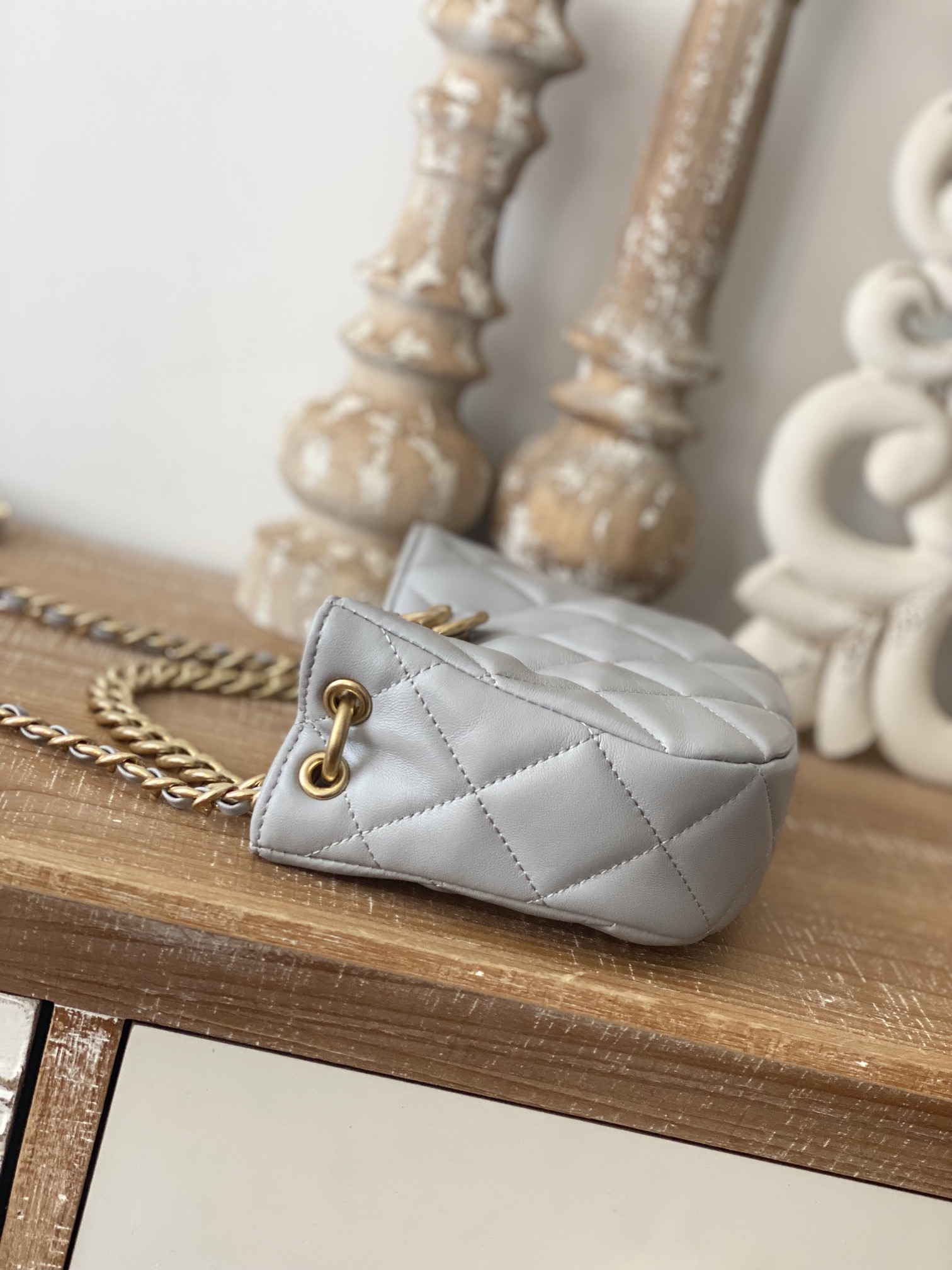 Chanel Small Hobo Bag Gold Hardware Grey For Women, Women’s Handbags, Shoulder Bags 7.5in/19cm