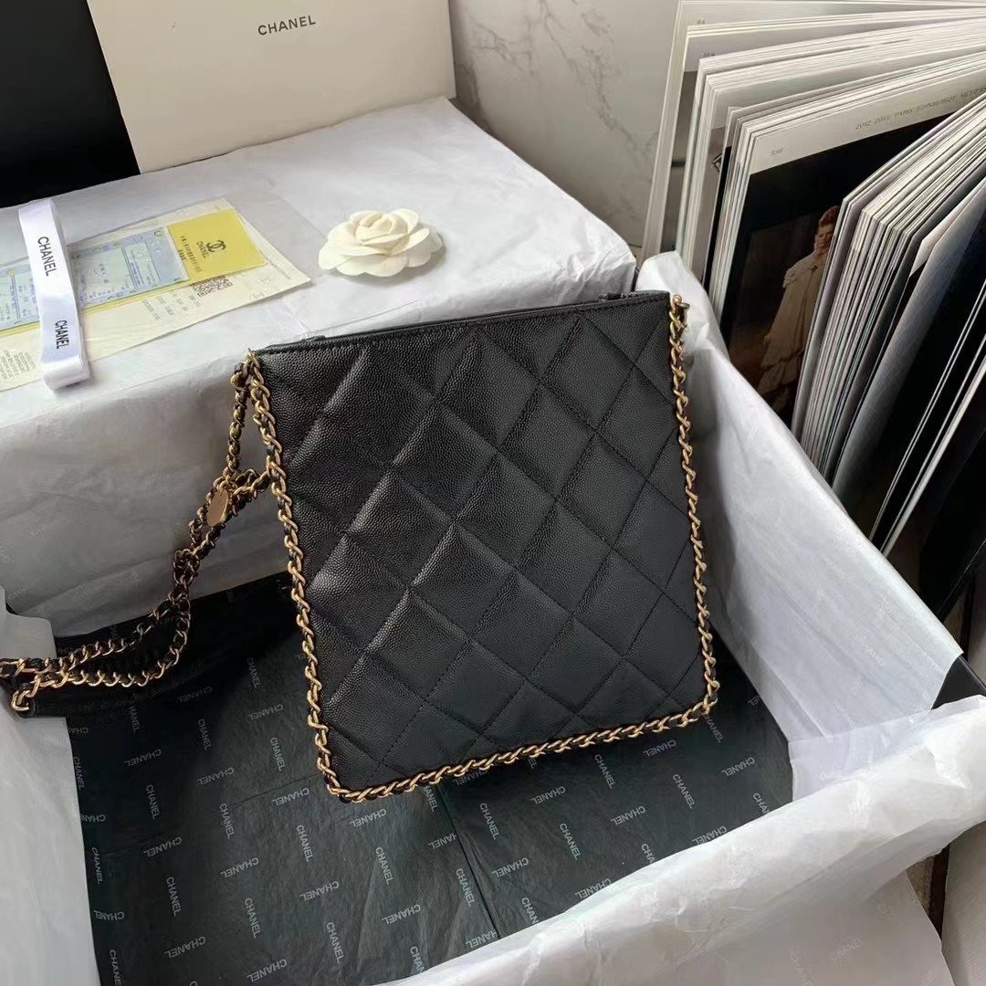 Chanel Small Shopping Bag Black For Women, Women’s Bags 9.1in/23cm AS3470 94305