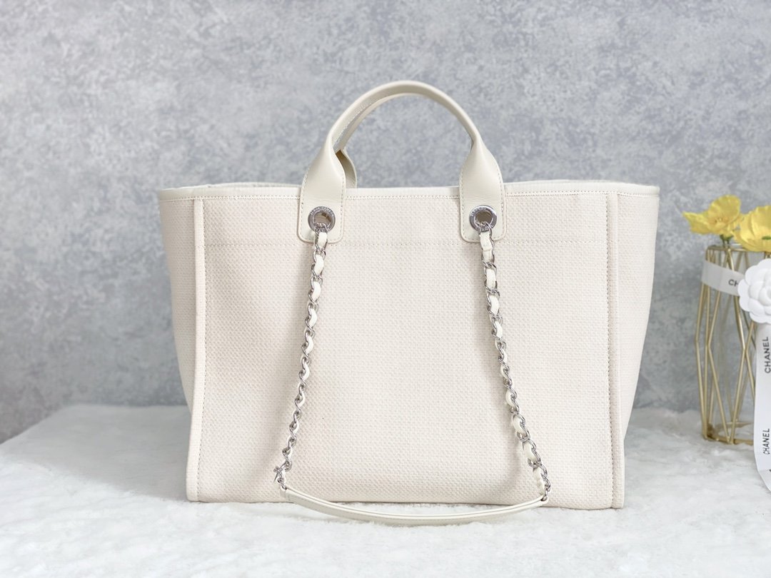 Chanel Small Shopping Bag Silver Hardware Cream For Women, Women’s Handbags, Shoulder Bags 15.2in/39cm