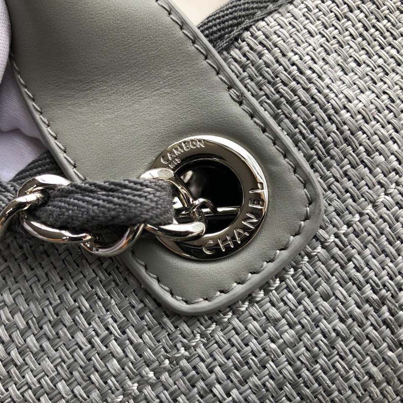 Chanel Small Shopping Bag Silver Hardware Grey For Women, Women’s Handbags, Shoulder Bags 15.2in/39cm