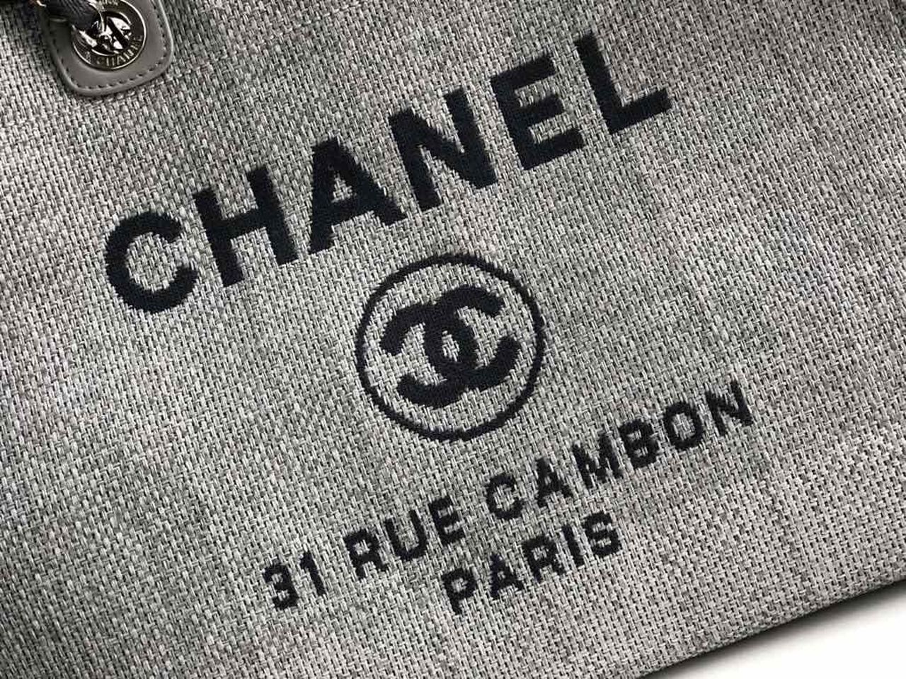 Chanel Small Shopping Bag Silver Hardware Grey For Women, Women’s Handbags, Shoulder Bags 15.2in/39cm