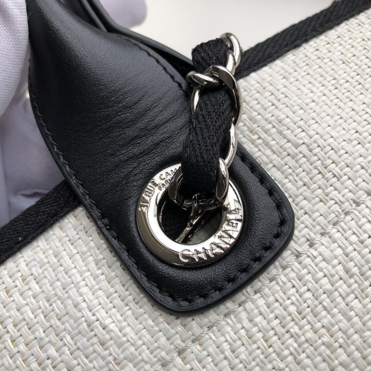 Chanel Small Shopping Bag Silver Hardware White For Women, Women’s Handbags, Shoulder Bags 15.2in/39cm