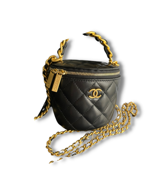 Chanel Small Vanity With Chain Black/Purple/Red For Women 4.3in/11cm