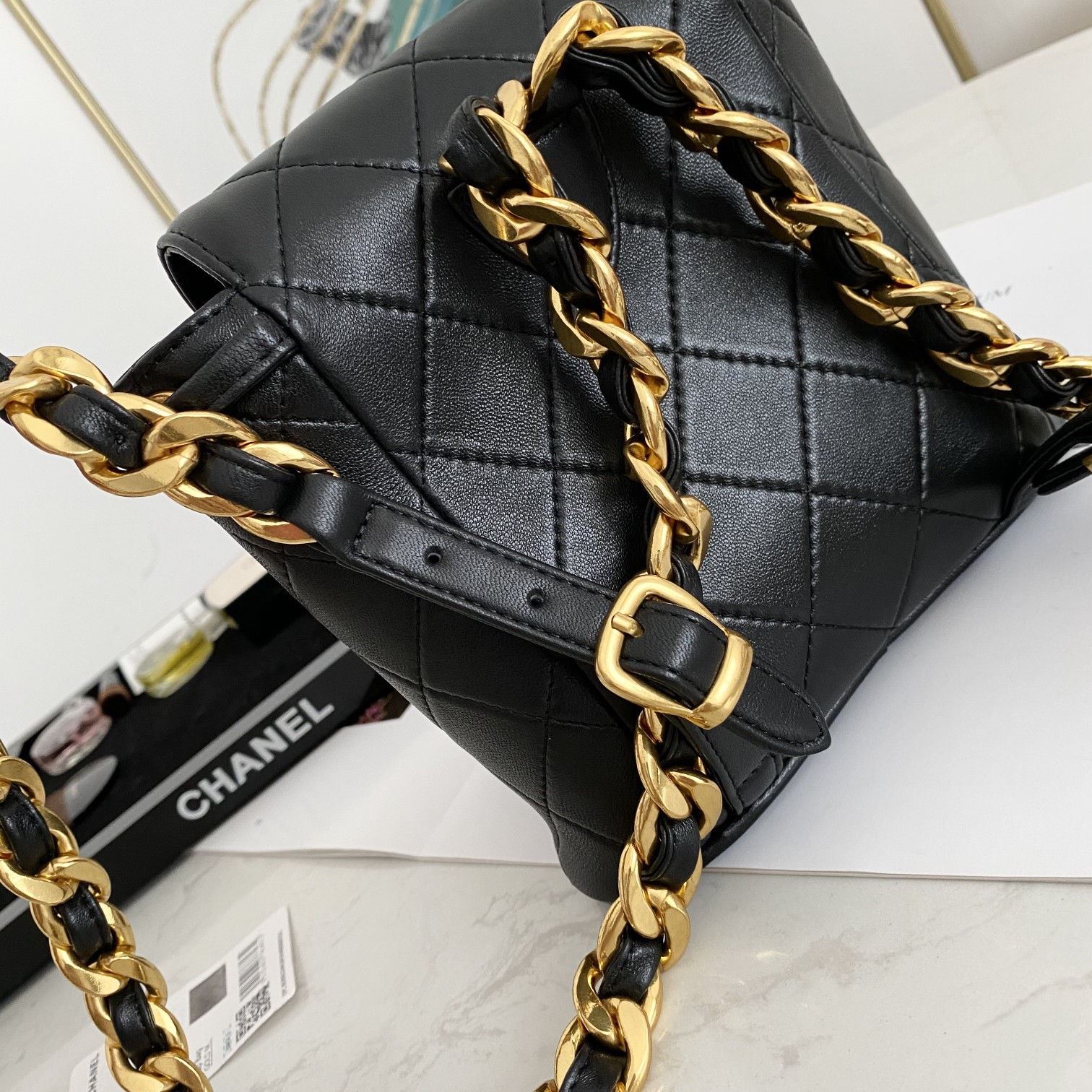 Chanel Small Vintage Duma Backpack Black For Women 6.7in / 17cm