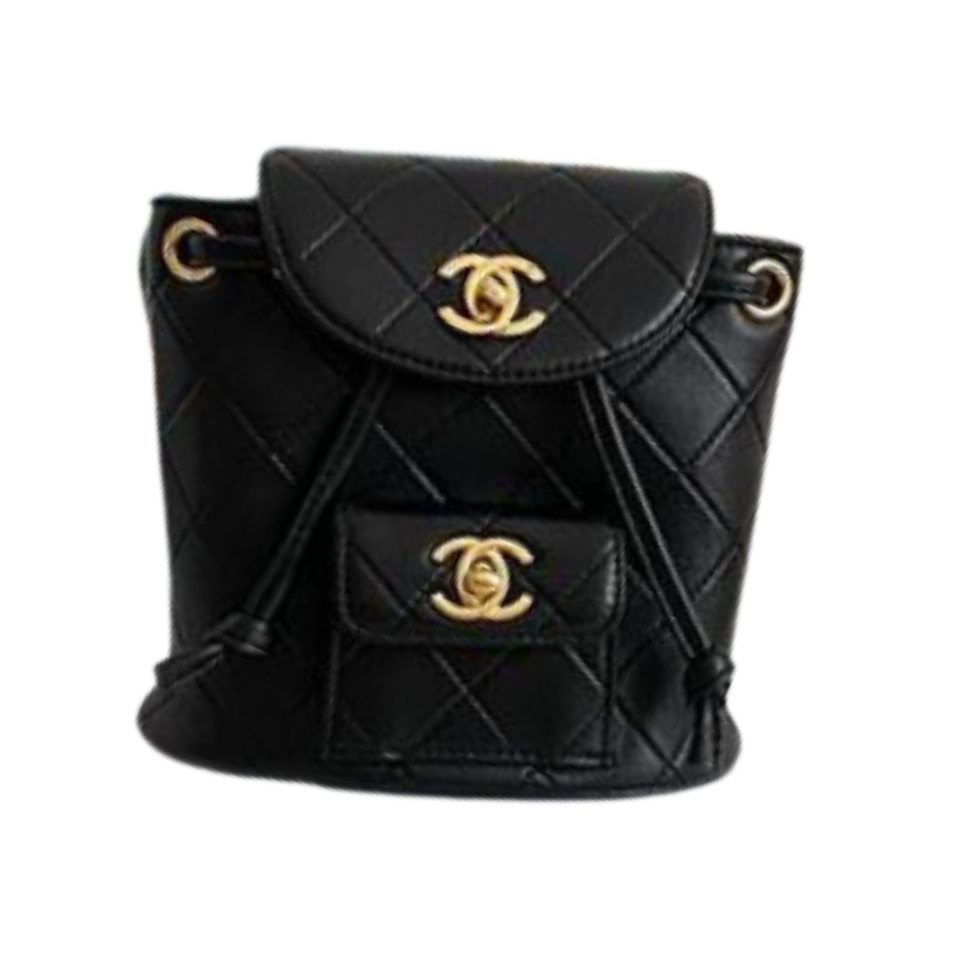 Chanel Small Vintage Duma Backpack Black For Women 6.7in / 17cm