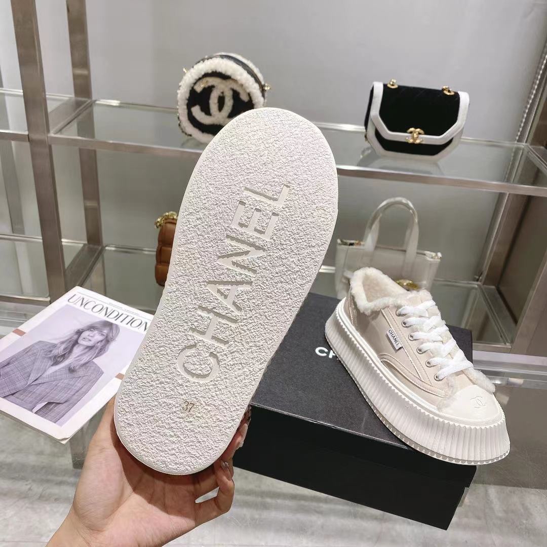 Chanel Sneakers Beige For Women