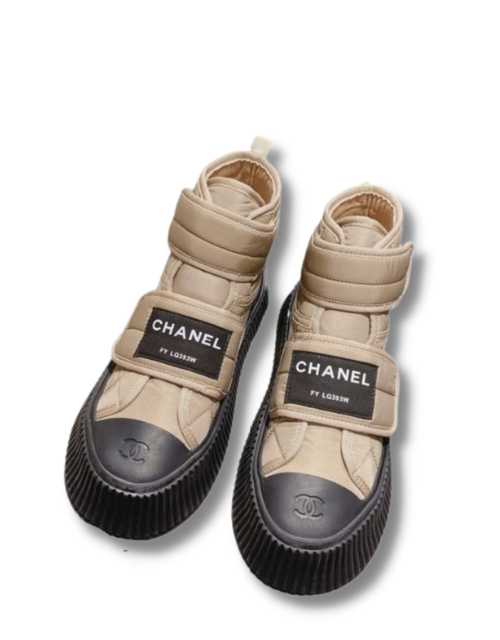 Chanel Sneakers Beige High Top For Women