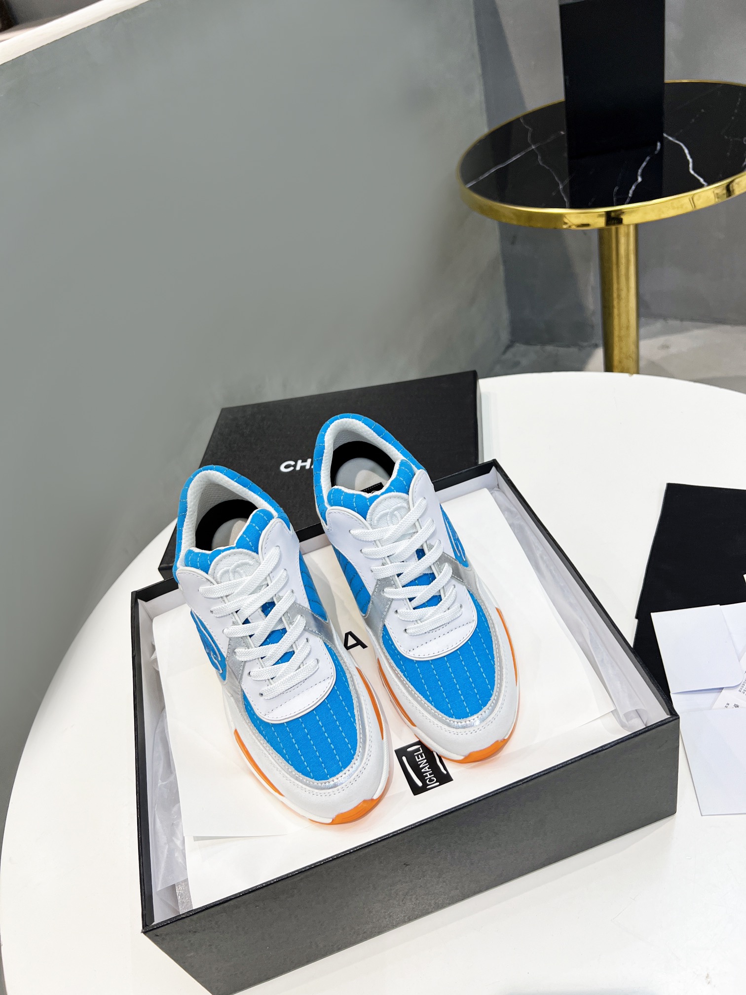 Chanel Sneakers Blue For Women