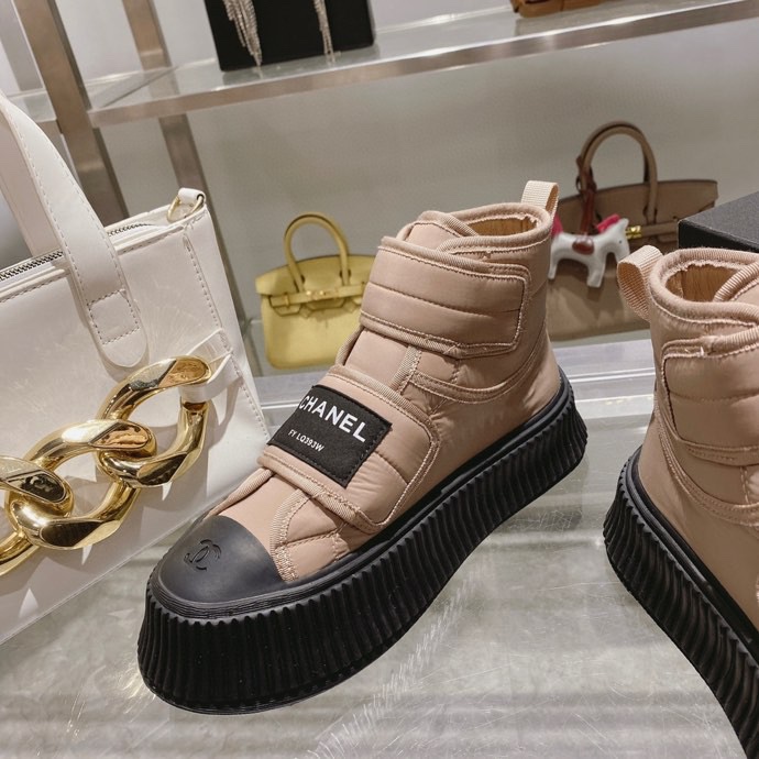 Chanel Sneakers Brown High Top For Women