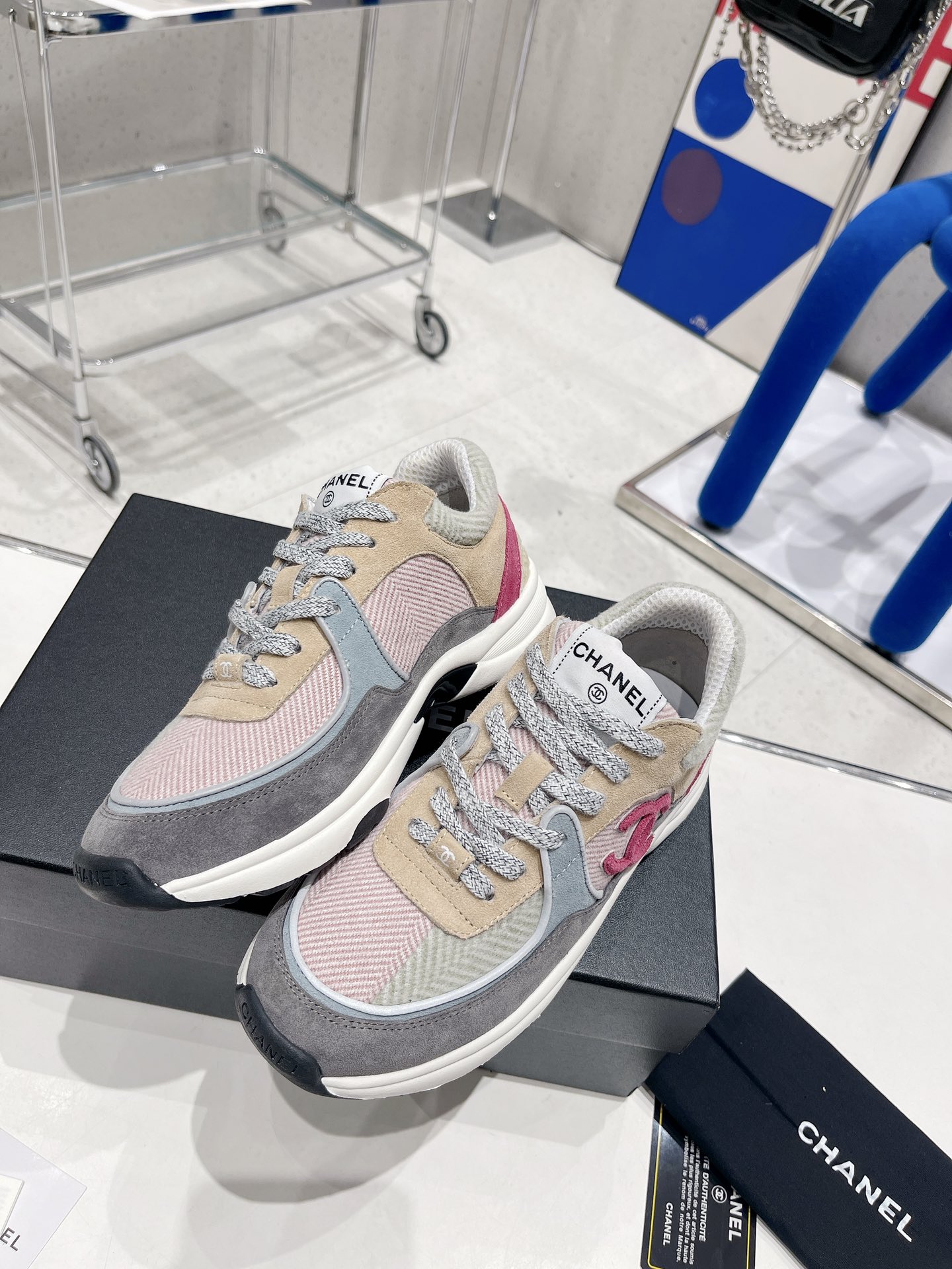 Chanel Sneakers Grey For Women