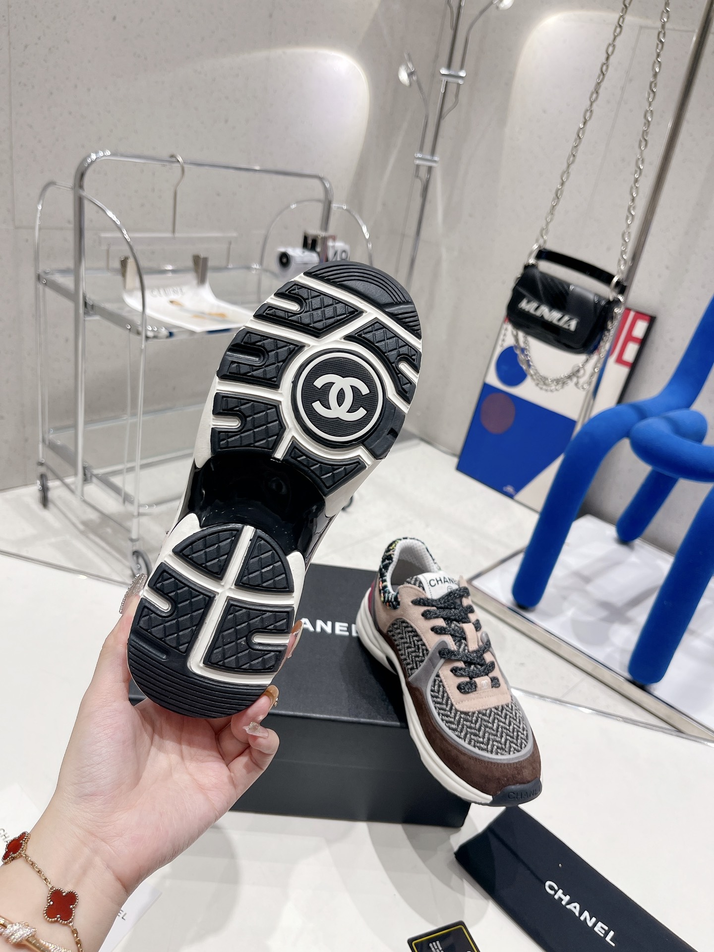 Chanel Sneakers Grey For Women