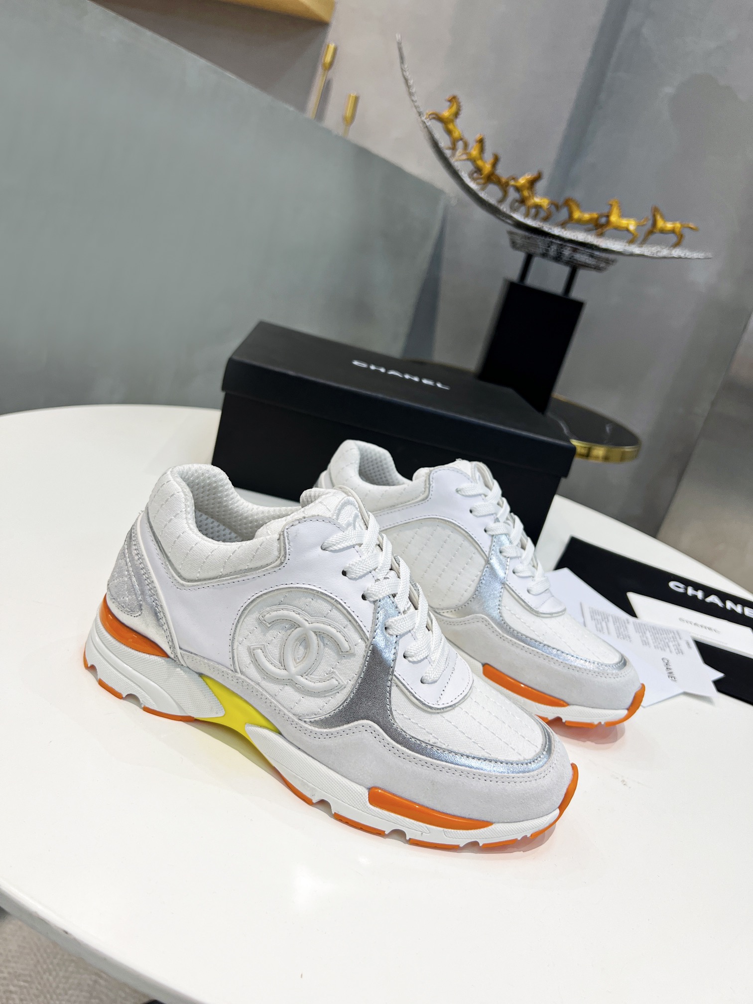 Chanel Sneakers Grey For Women