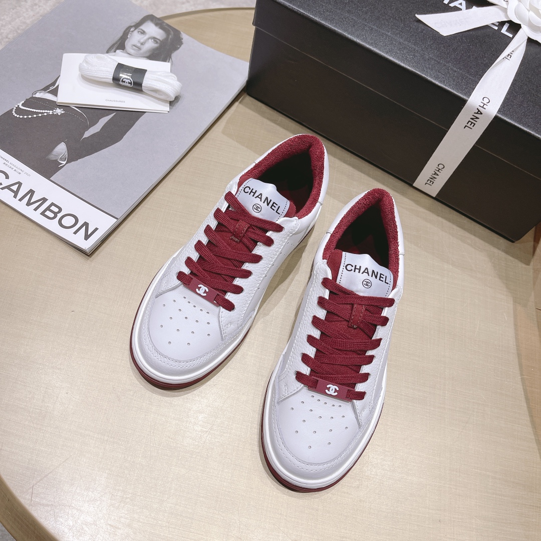 Chanel Sneakers Red For Women