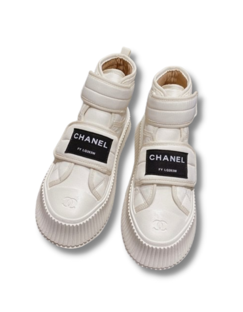 Chanel Sneakers White High Top For Women