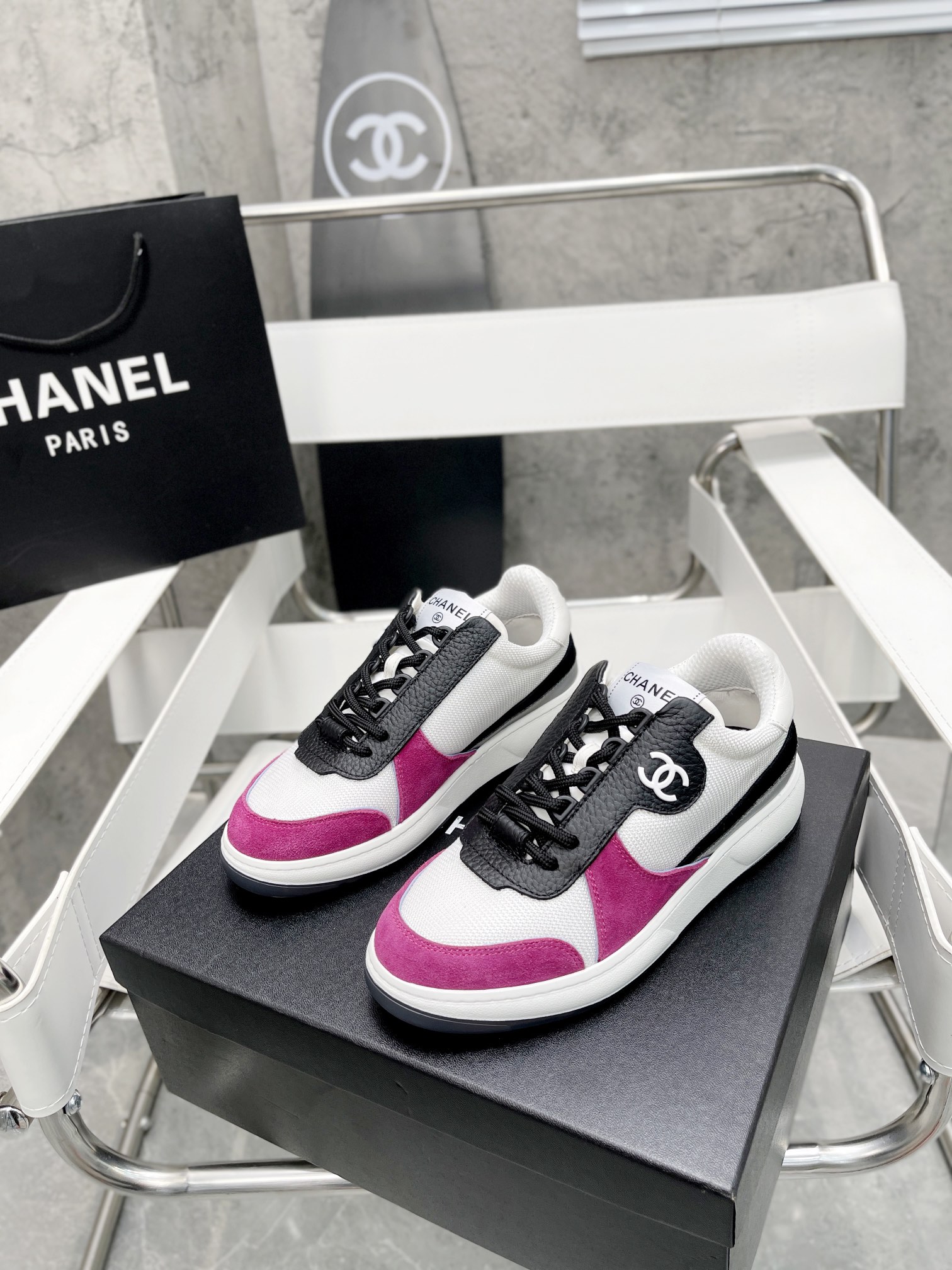 Chanel Sneakers White/Rosy For Women, Women’s Shoes
