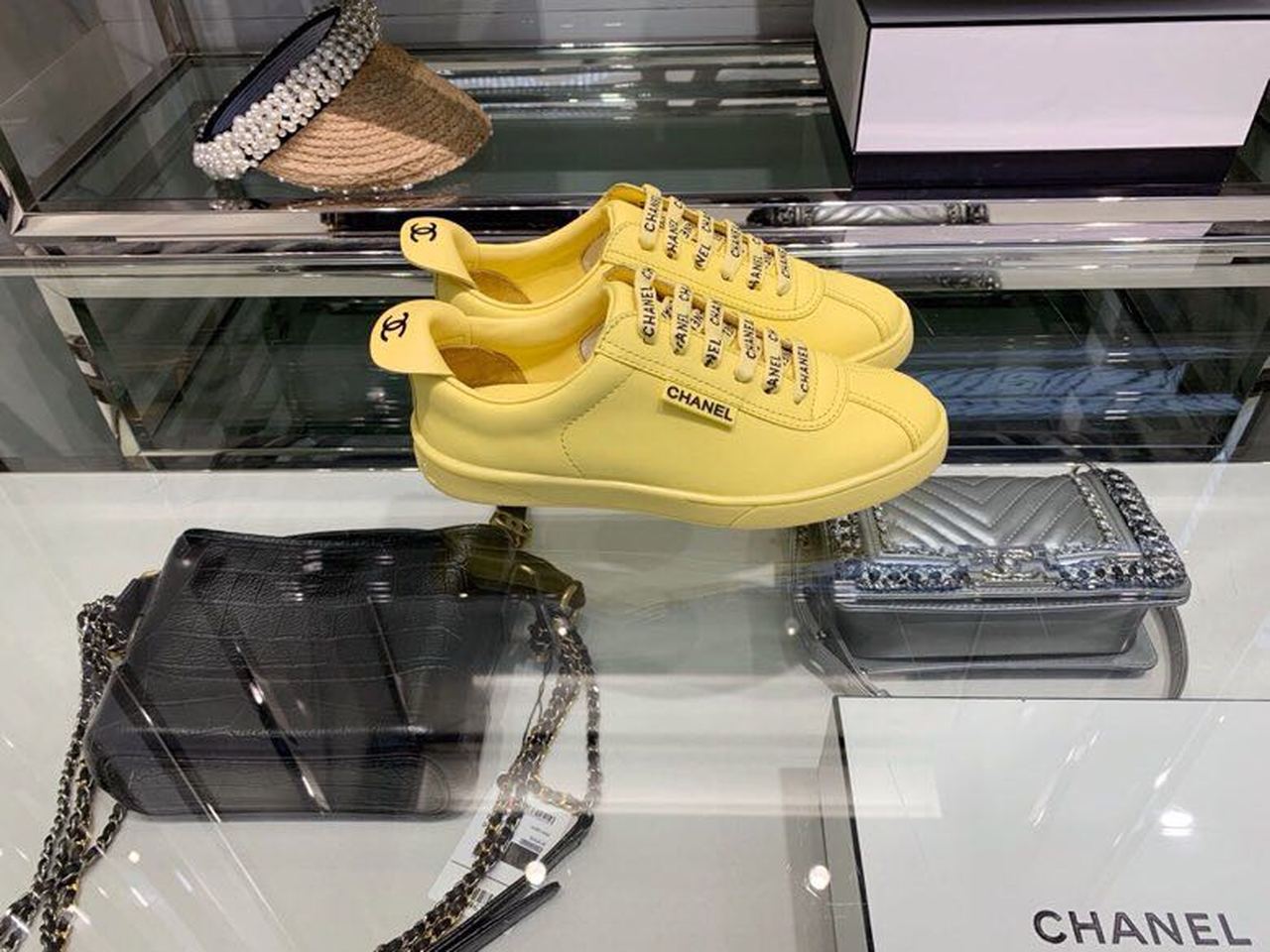 Chanel Sneakers Yellow For Women, Women’s Shoes