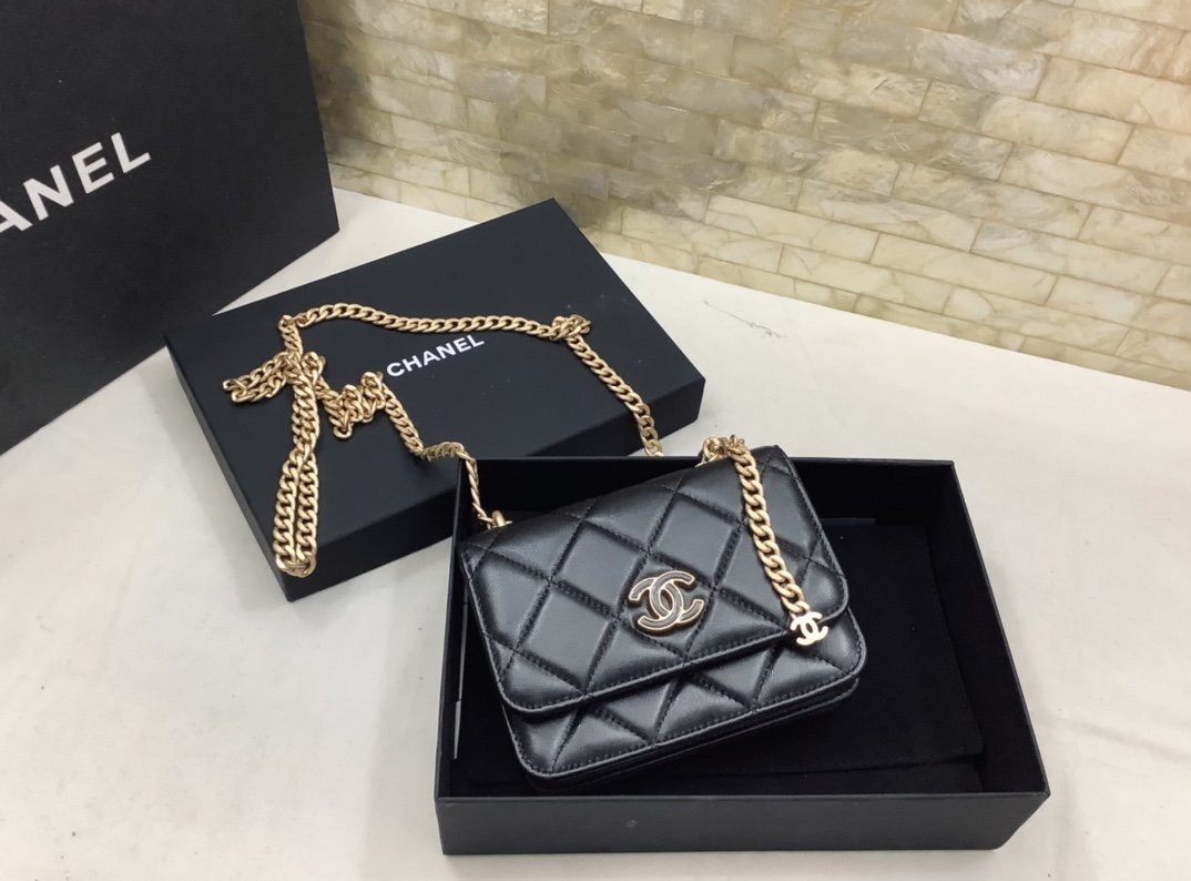 Chanel Spring And Summer 22C Black For Women, Women’s Bags 6.1in/15.5cm