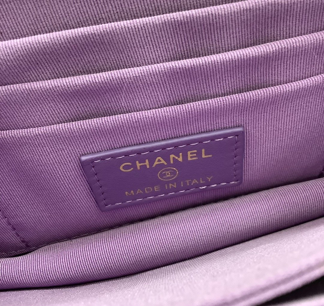 Chanel Spring And Summer 22C Violet For Women, Women’s Bags 6.1in/15.5cm