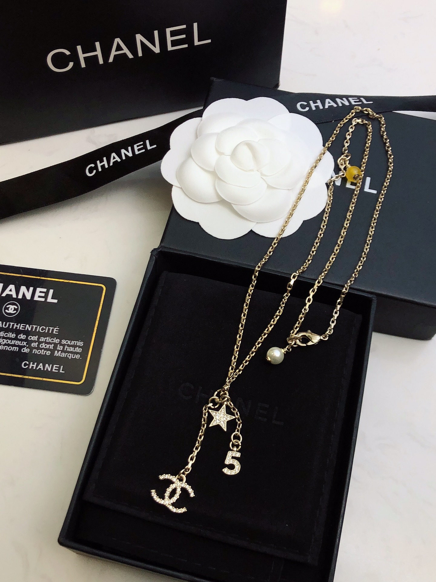 Chanel Star Double C Tassel Necklace Gold For Women