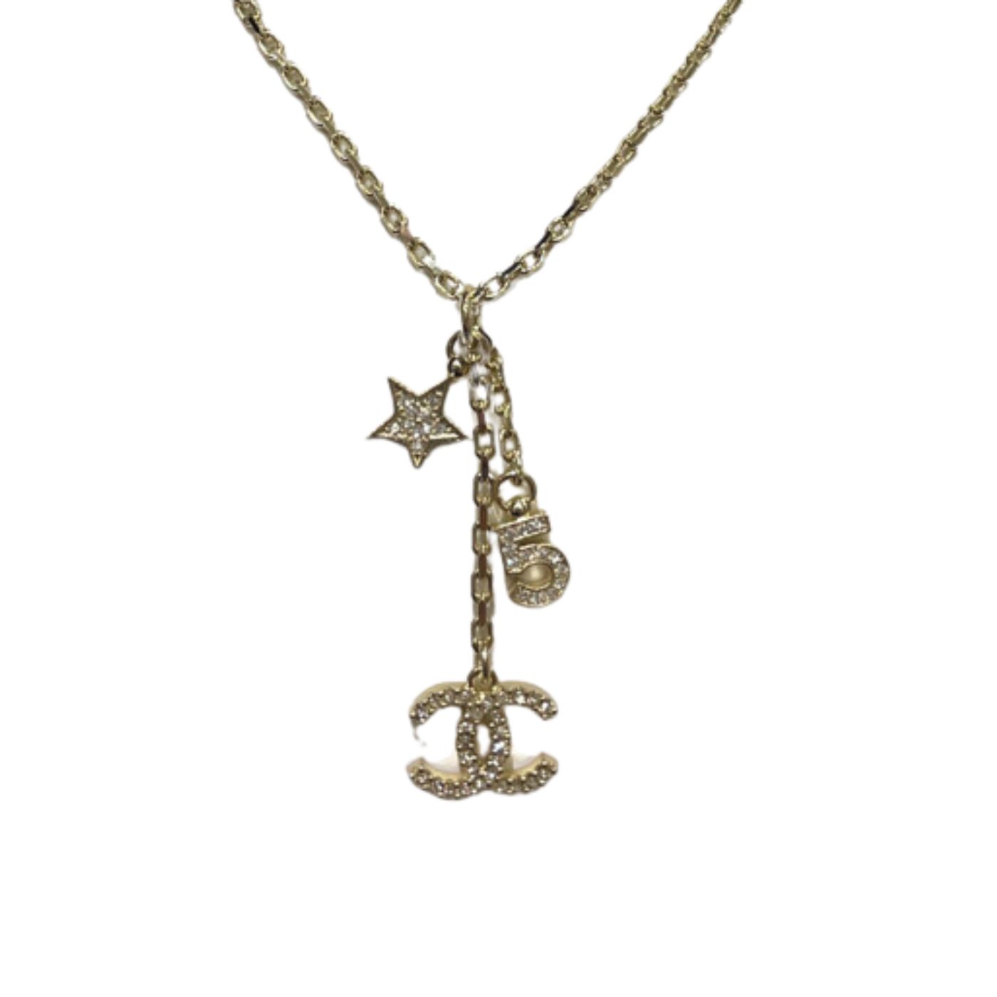 Chanel Star Double C Tassel Necklace Gold For Women