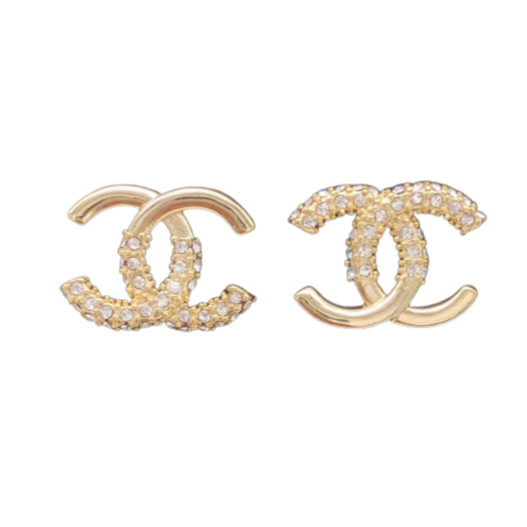 Chanel Stud Earrings Gold For Women – ougold