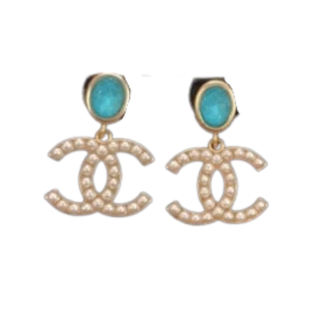 Chanel Stud Earrings Gold For Women