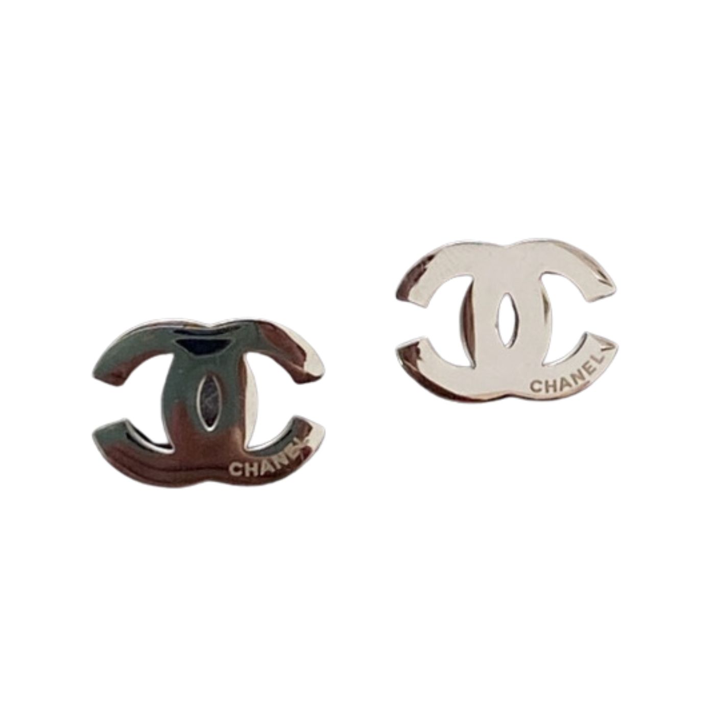 Chanel Stud Earrings Silver For Women