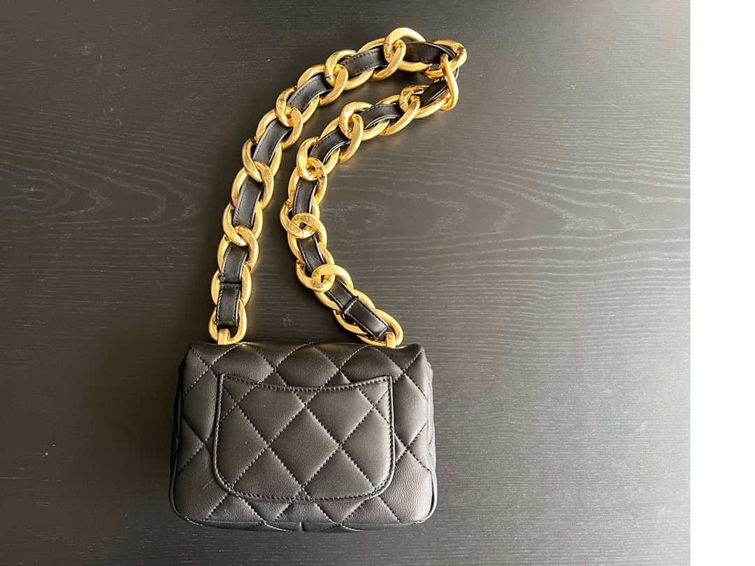 Chanel Trendy Cc Flap Bag Balck/ Purple For Women 6.7 in / 17 cm
